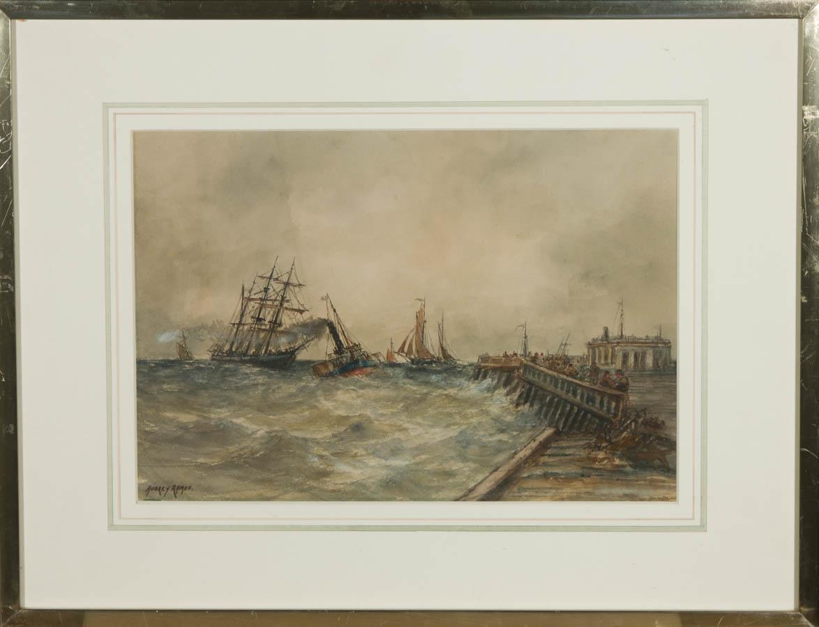 Unknown Figurative Art - Aubrey Ramus - Early 20th Century Watercolour, Storm at Sea