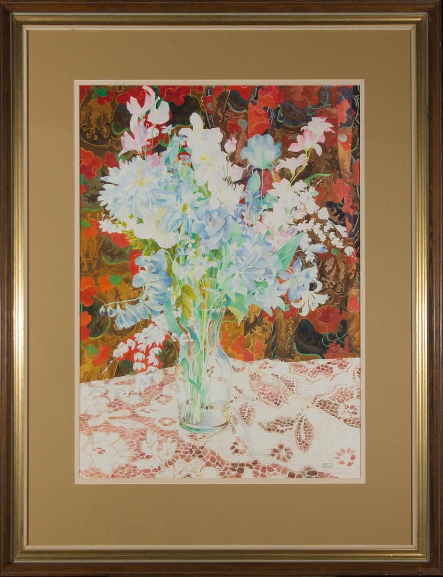 Unknown Still-Life - John Ivor Stewart PPPS (1936-2018) - Large Watercolour, Artificial Flowers