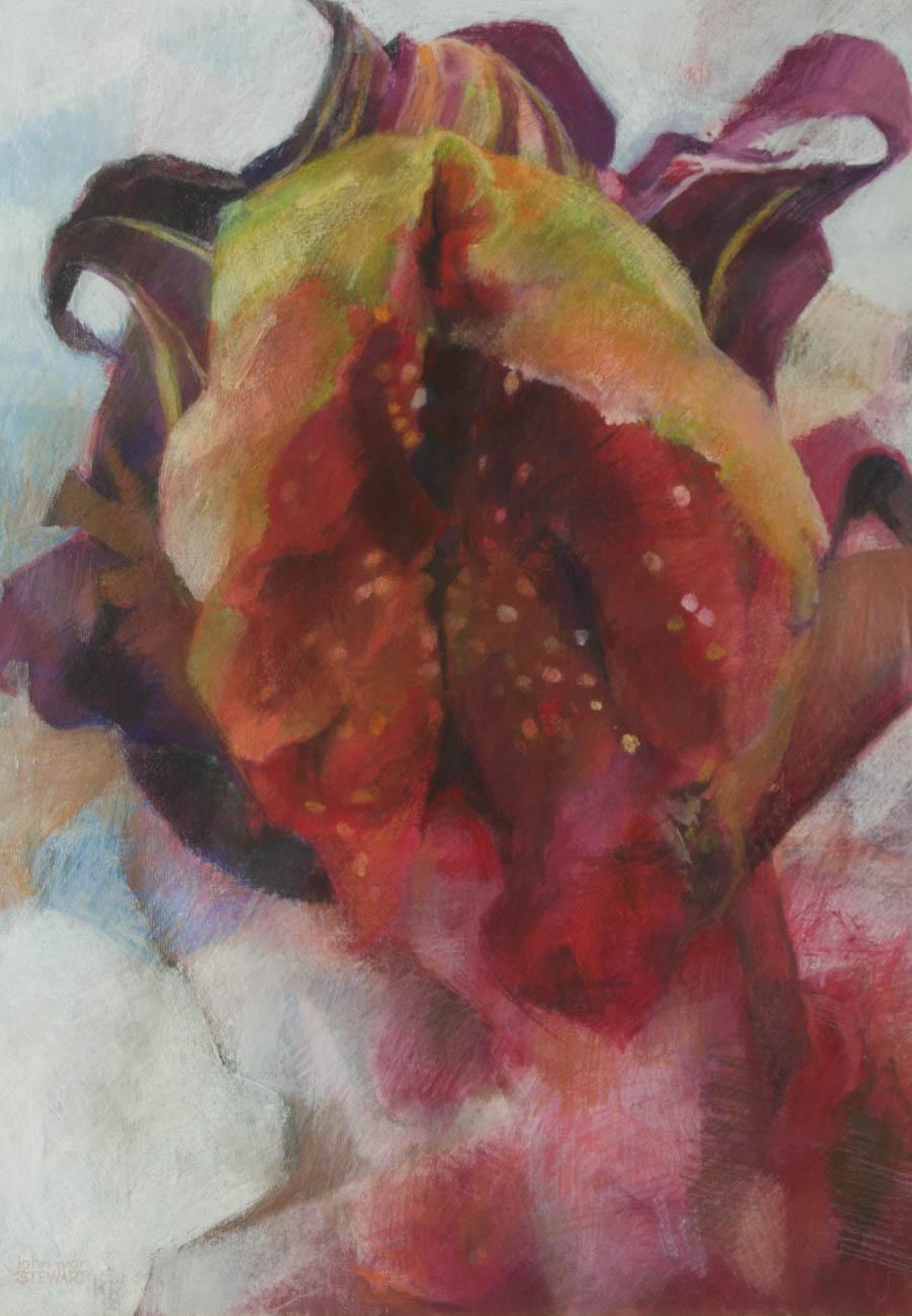 John Ivor Stewart PPPS (1936-2018) - Signed Contemporary Pastel, Pomegranate - Art by Unknown