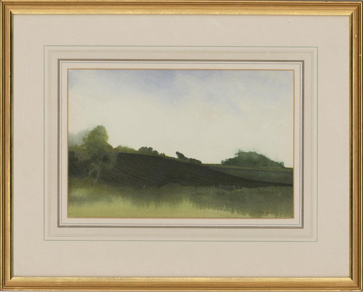Martin Caulkin RI (b.1945) - Signed 20th Century Watercolour, Late August - Beige Landscape Art by Unknown