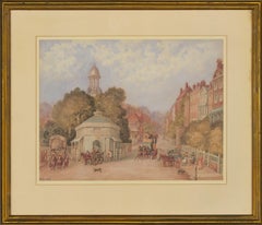 Vintage W. Hinchliff - Signed Early 20th Century Watercolour, Kennington Turnpike