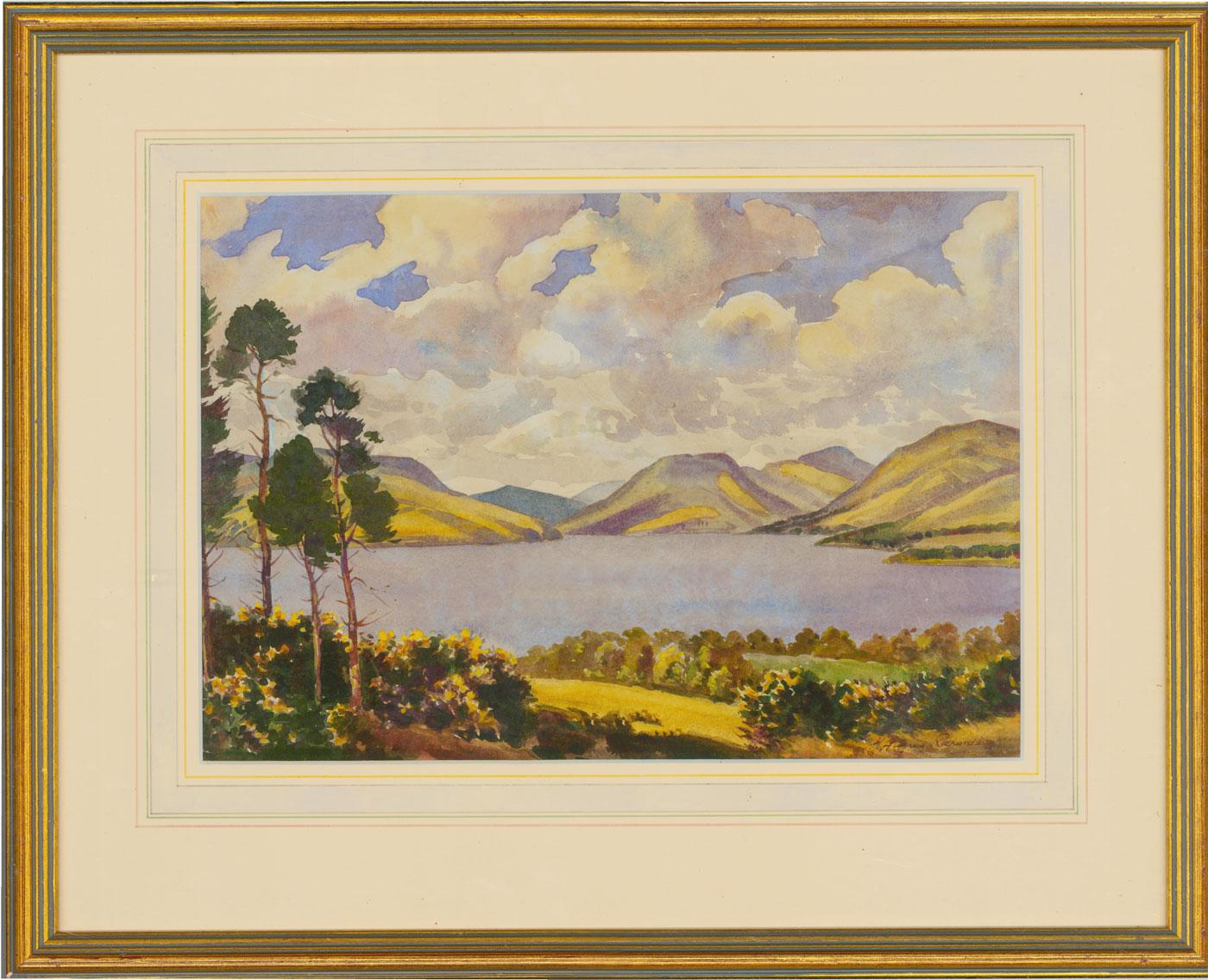 Herbert Henry Hughes Richardson (1882-1964) - Watercolour, A Breezy Day - Beige Landscape Art by Unknown