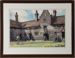 Juliet Pannett MBE RSA (1911-2005) - Watercolour, Whitgift Almshouses, Croydon