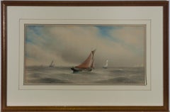 Garman Morris (act.1900-1930) - Early 20th Century Watercolour, Stormy Seas