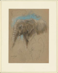 Raymond John Vandenbergh (b.1889) - Signed & Framed Pastel, African Elephant