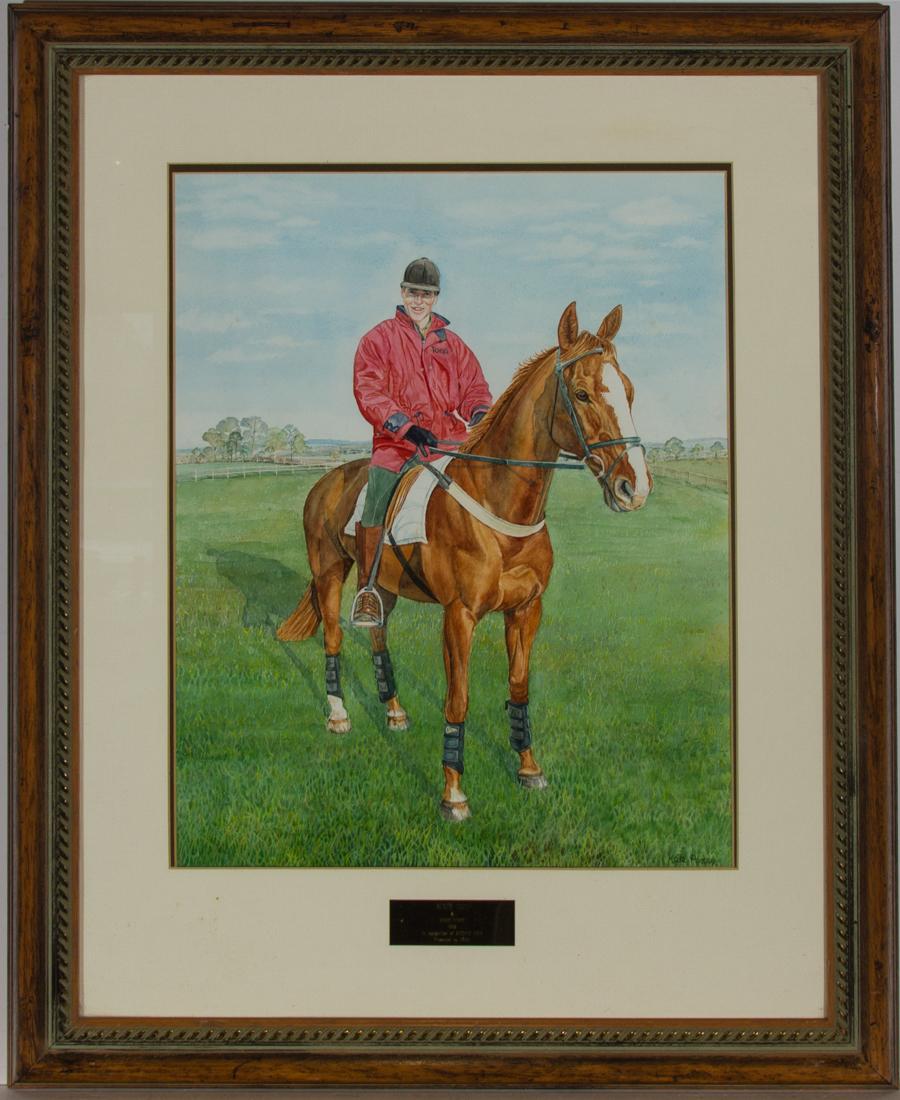 Unknown Portrait - Kate Porter - Framed 1996 Watercolour, Blyth Tait & Ready Teddy