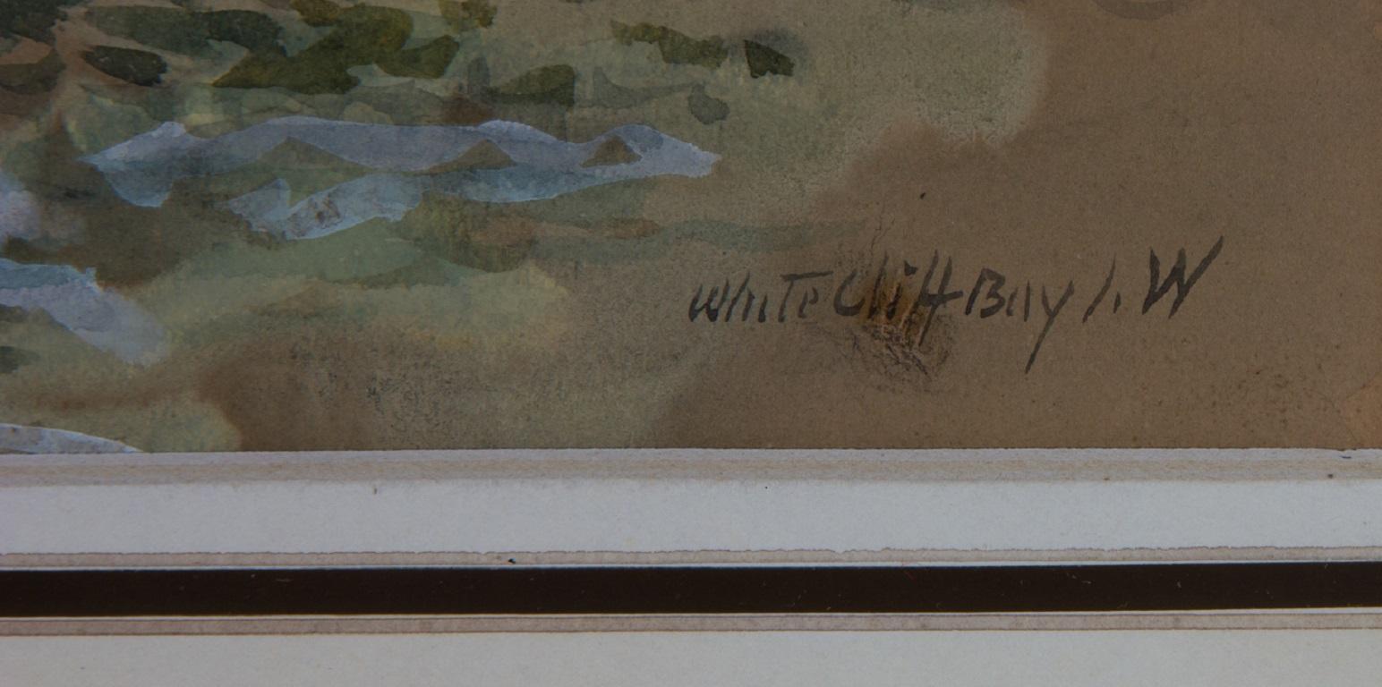 James Vivien de Fleury (1847-1902) - 1900 Watercolour, Whitecliff Bay, IOW 1