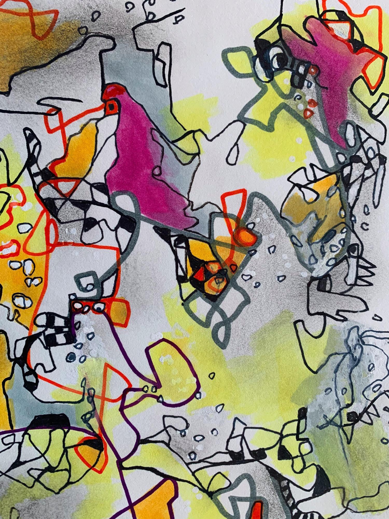 Petites escales 11 art on paper, 2018. Watercolor and marker on paper.

Additional Information:
Main Color: Yellow
Medium: Mixed-media
Subject: Abstract
Type: Art on paper
Shape: Horizontal
Dimensions: W 28 x H 23 cm