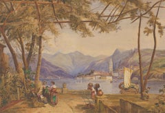 Thomas Miles Richardson Jnr. RWS (1813-1890) - 1841 Watercolour, Italian Lake