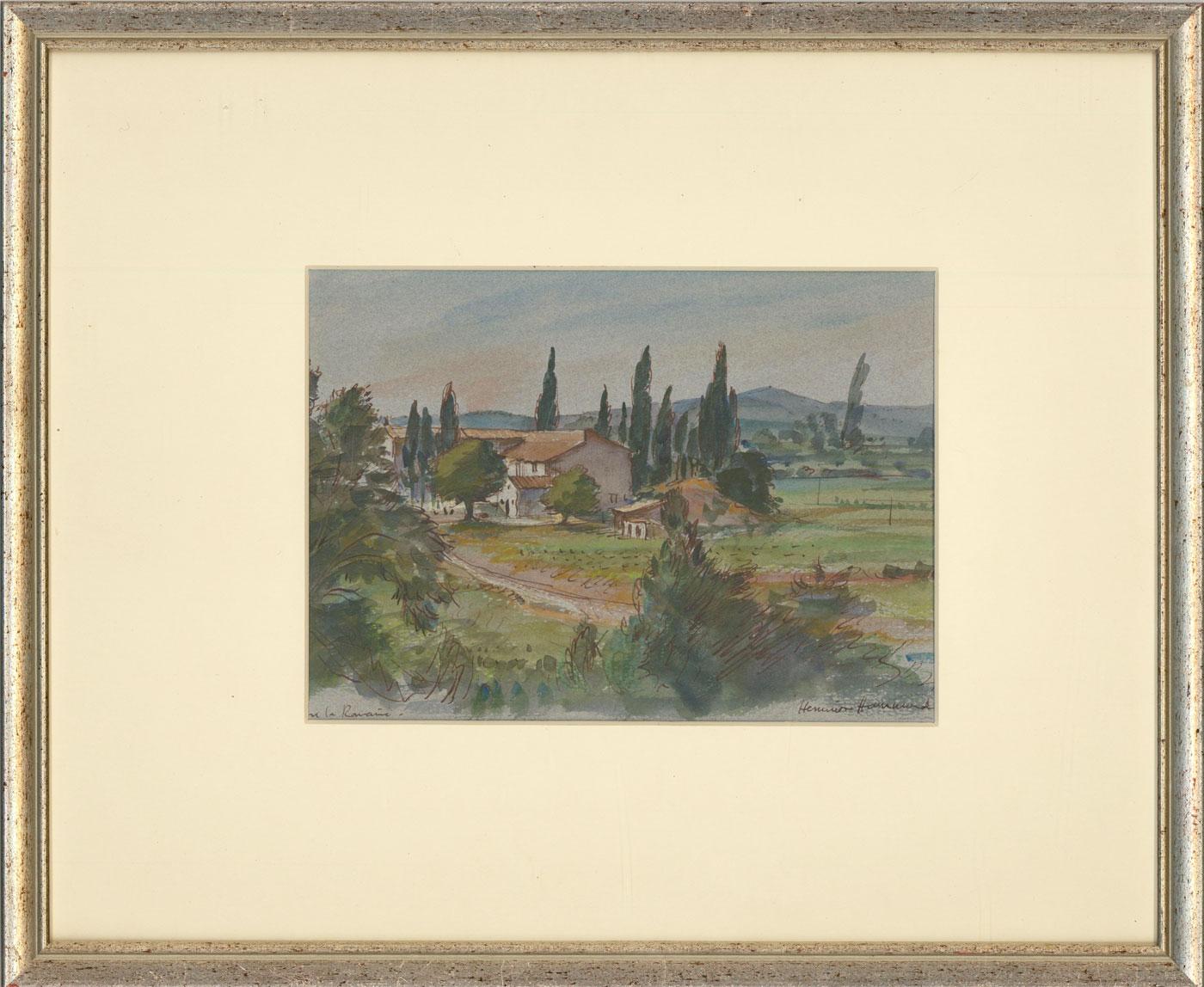 Unknown Landscape Art - Hermione Hammond (1910-2005) - Contemporary Watercolour, Vaison-la-Romaine