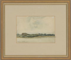 John Hodgson Lobley (1878-1954) - 1925 Watercolour, River Landscape