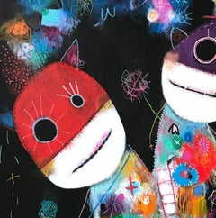 Be Happy! Painting on Wood