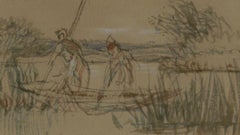 Attrib. William Callow (1812-1908) - Framed Watercolour, River Punting
