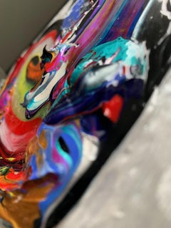 Coeur De Lune #2 Painting on wood, 2021