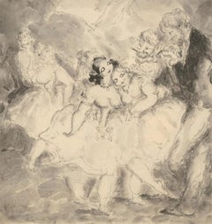 Harold Hope Read (1881-1959) - Watercolour, The Ballet Dancers