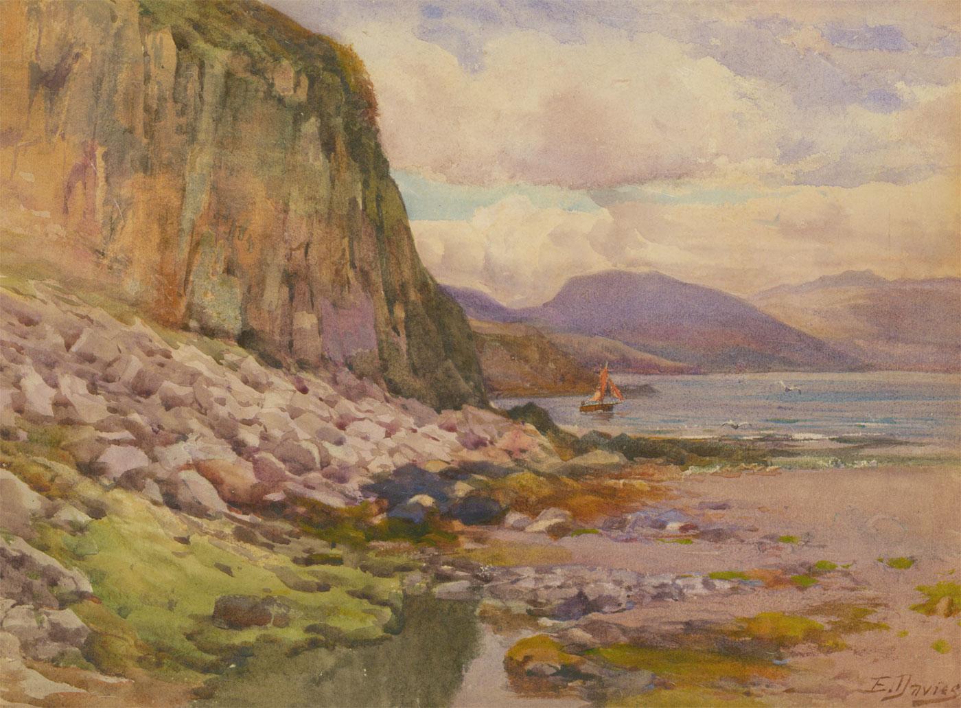 Edward Davies RI (1841-1920) - Signed & Framed Watercolour, In the Isle of Skye - Art by Unknown