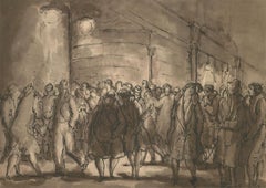 Harold Hope Read (1881-1959) -  Pen and Ink Drawing, Busy London Street Scene