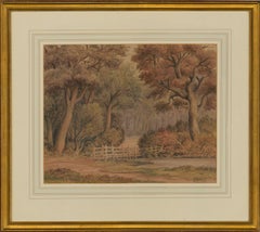 W. Hinchcliff - Late 19th Century Watercolour, Forest Scene with a Pond