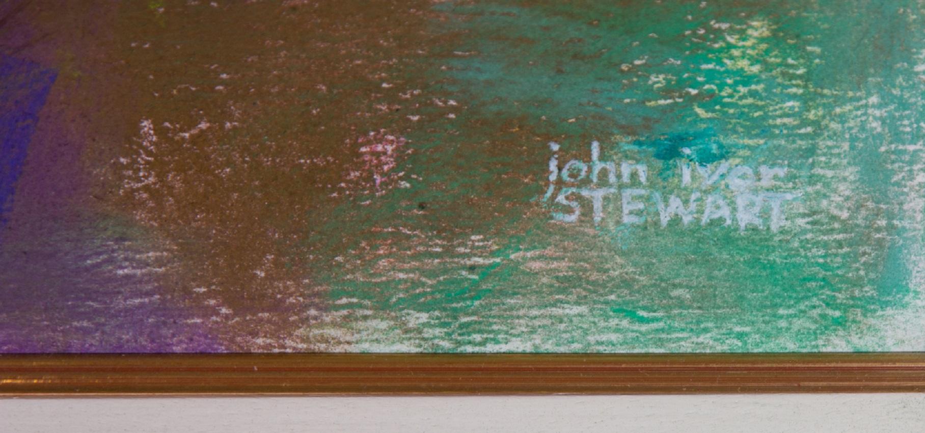 John Ivor Stewart PPPS (1936-2018) - Signed & Framed 2002 Pastel, Lily Pond I 1
