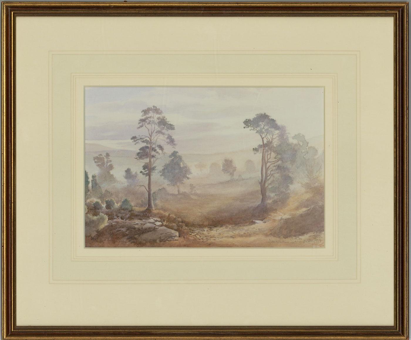 Unknown Landscape Art - Jonathon Sainsbury (b.1951) - Signed & Framed 1993 Watercolour, Landscape Scene