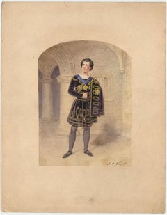 John Massey Wright RWS (1777-1866) - Watercolour, Stage Character - The Hero