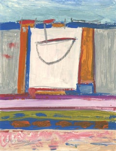Newlyn School Contemporary Gouache - Grey Newlyn