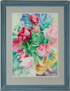 John Ivor Stewart PPPS (1936-2018) - Contemporary Watercolour, Vibrant Flowers