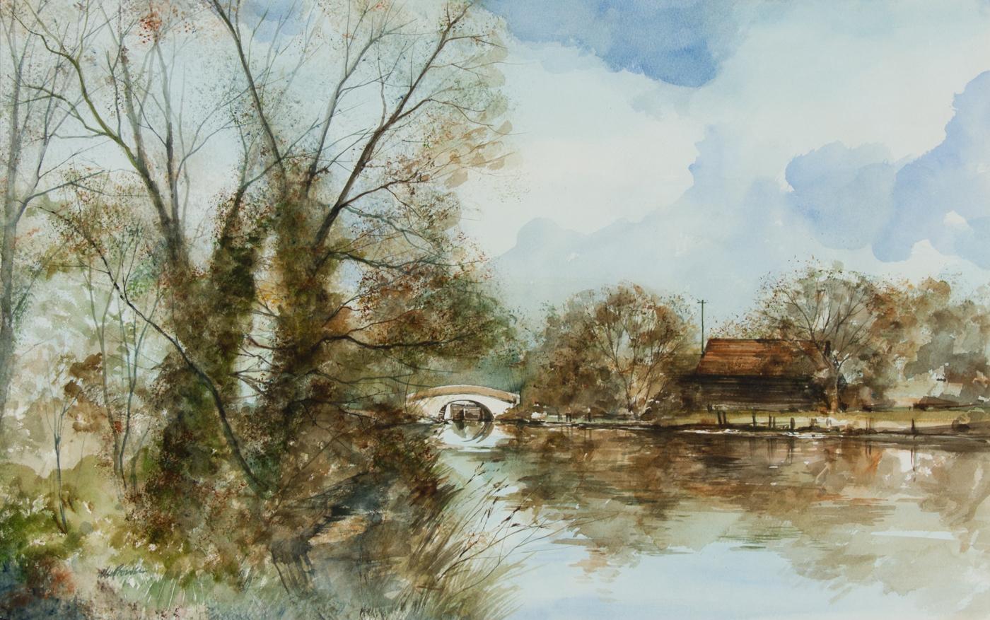 Alexander Prowse PS - Charming 20th Century Watercolour, Canal Scene - Art by Unknown