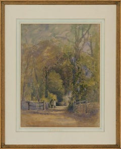 George Henry Downing (1878-1940) - Early 20th Century Watercolour, Woodland Path