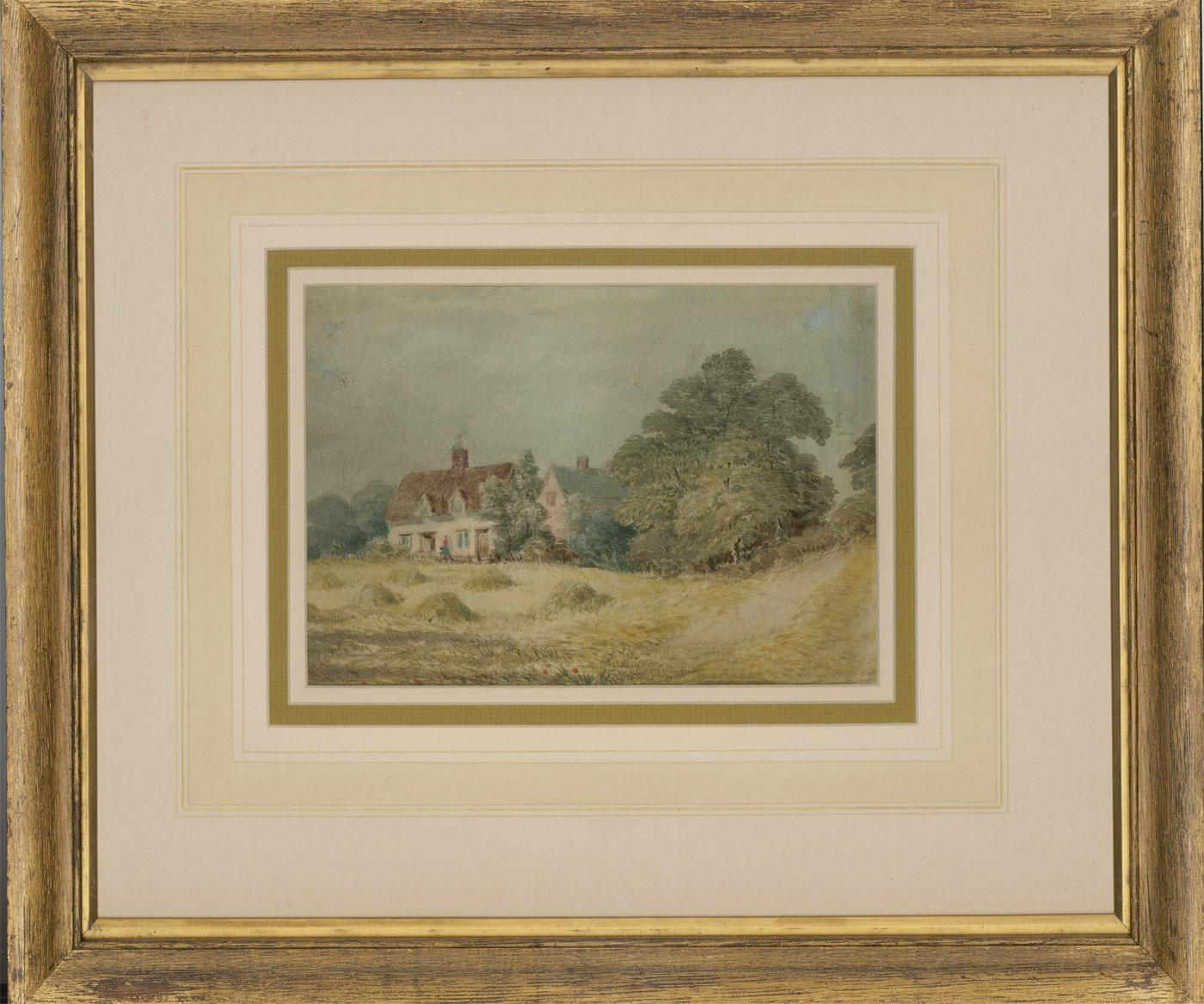 Unknown Landscape Art - David Cox Jnr. ARWS (1809-1885) - 19th Century Watercolour, Farming Cottages