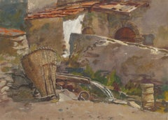 Antique Alfred William Strutt (1856-1924) - Signed Watercolour, Ronda Church Porch