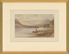 F. Beattie - Signed Late 19th Century Watercolour, Anglers on a Highland Loch