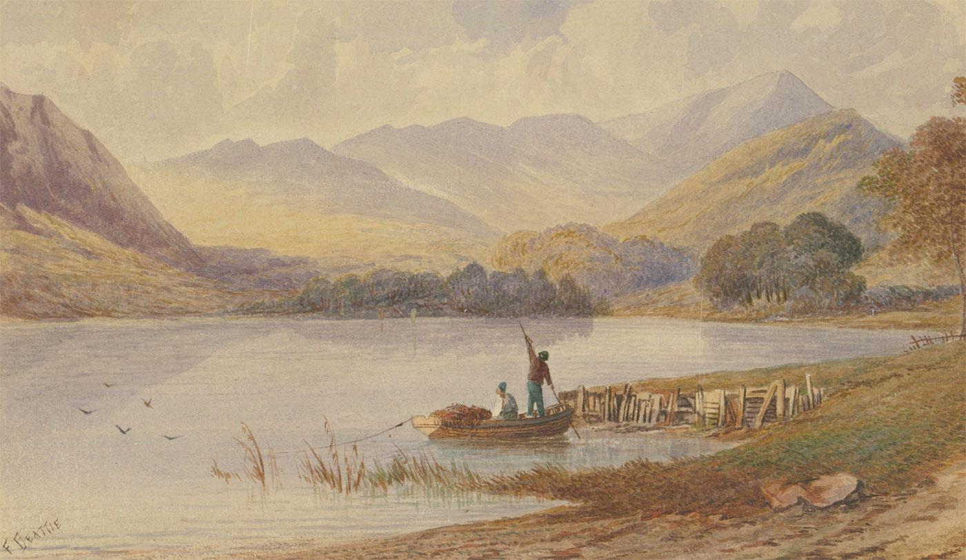 F. Beattie - Signed Late 19th Century Watercolour, Anglers on a Highland Loch - Art by Unknown