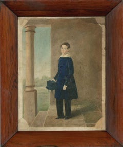 E.J. Eldridge - A Pair of Fine 1842 Watercolours, Portrait of a Lady and a Boy