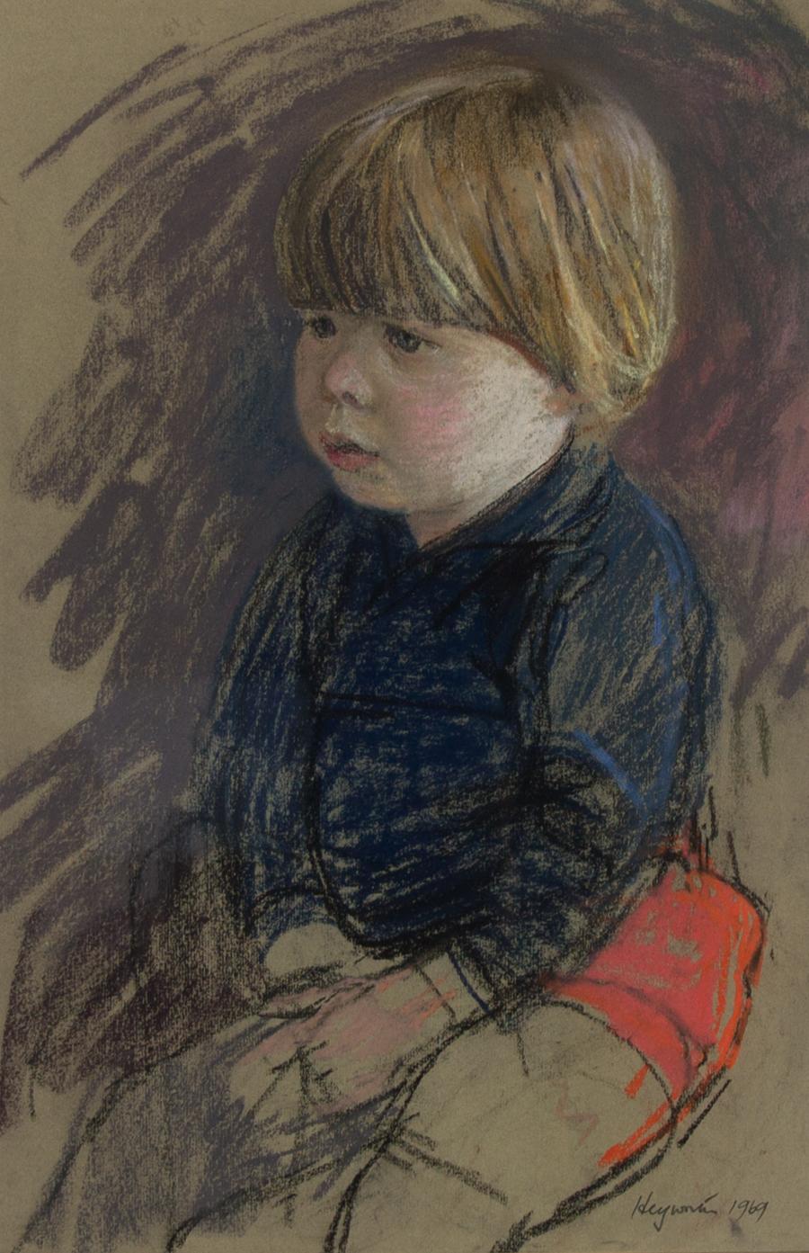 Alfred Heyworth RWS RBA (1926-1976) - 1969 Pastel, Study of a Young Boy - Art by Unknown