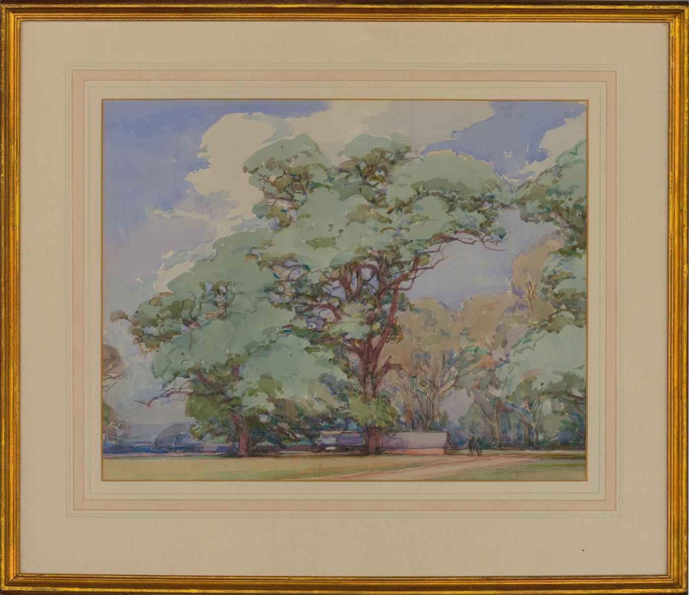 Unknown Landscape Art - Alfred John Billinghurst (1880-1963) - Signed Watercolour, Woodland Scene