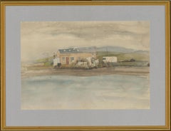 Signed Mid 20th Century Watercolour - House by the Water's Edge