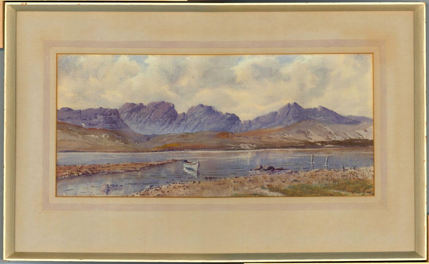 Unknown Landscape Art - Framed 20th Century Watercolour - Scottish Loch