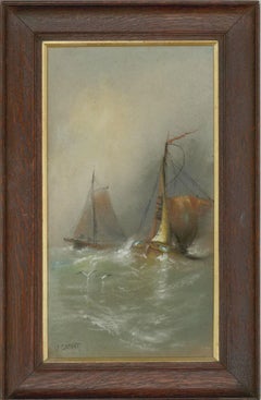 J. Grant - Fine 19th Century Pastel, Crashing Waves