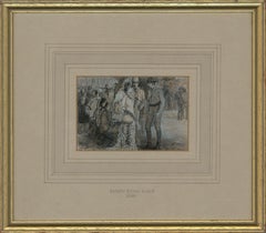 Mary Gow R.W.S (1851-1929) - Framed 1881 Watercolour, The Shooting Party