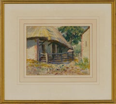 Vintage Richard Archibald Ray (1884-1968) - 1919 Watercolour, The Bullock Yard