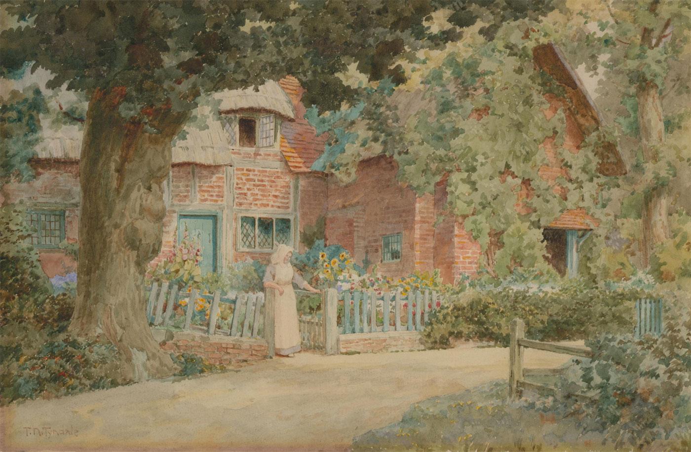 Unknown Landscape Art - Thomas N. Tyndale (1860-1930) - Late 19th Century Watercolour, Summer Cottage