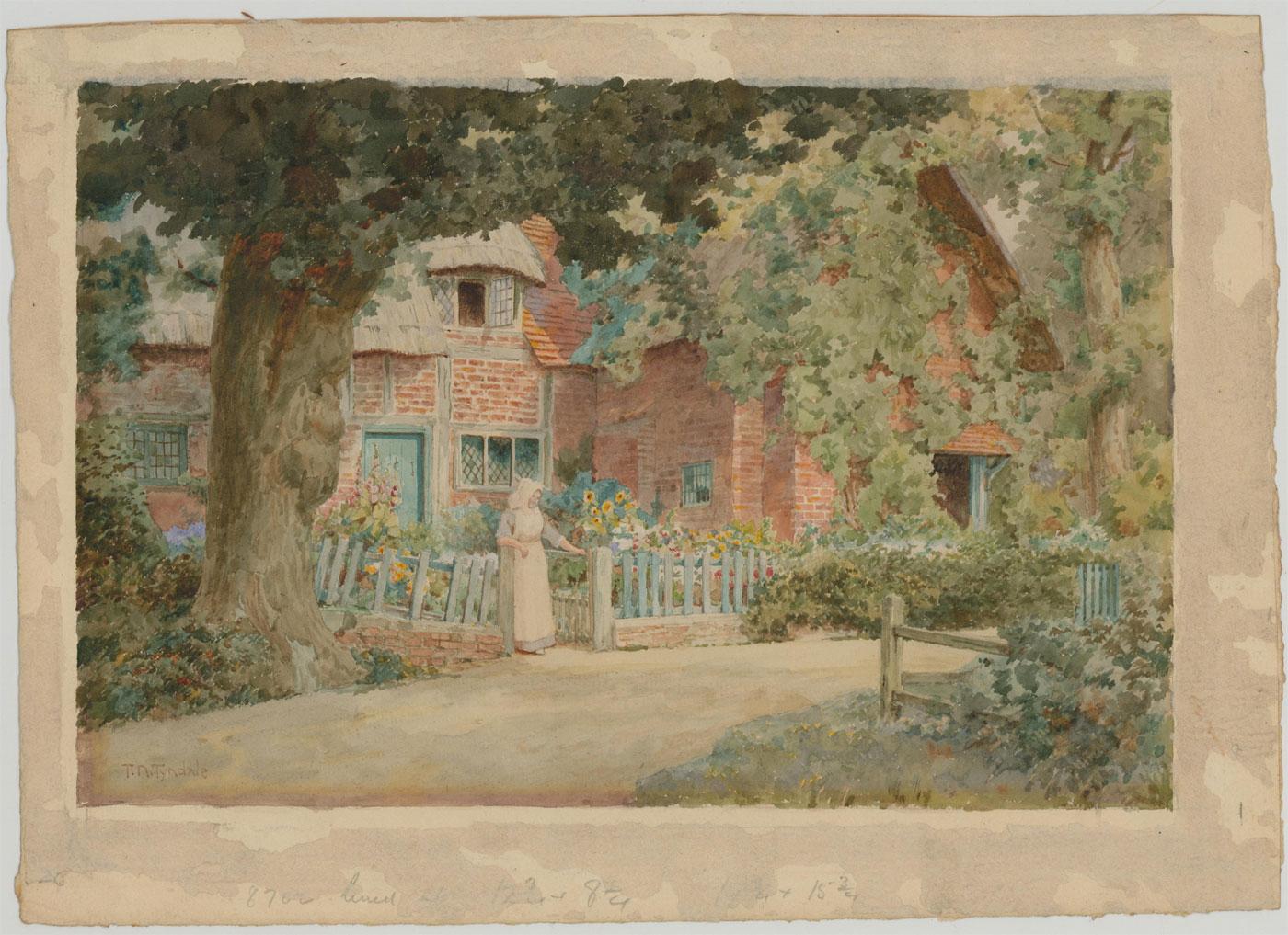 Thomas N. Tyndale (1860-1930) - Late 19th Century Watercolour, Summer Cottage - Art by Unknown