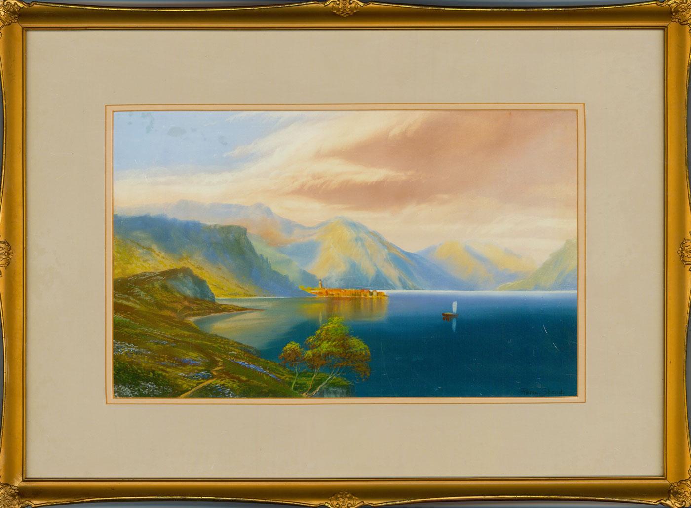 Roland Stead, aquarelle du milieu du 20e siècle, signée et encadrée