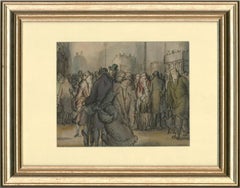 Harold Hope Read (1881-1959) - Framed Watercolour, Busy 1920s Street Scene