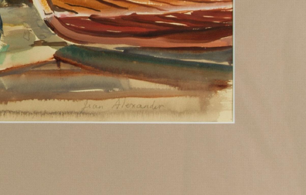 Jean Dryden Alexander (1911-1994) - Signed Gouache, Harbourside 3