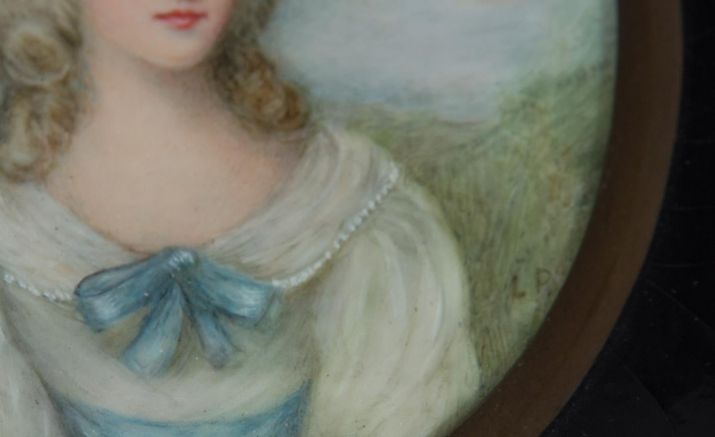 L.P. - Fine Mid 19th Century Miniature Watercolour, Portrait of Madame Elizabeth 2