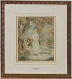 Antique Henry Bielfeld (1802-1892) - Fine 1834 Watercolour, The Fortune Teller