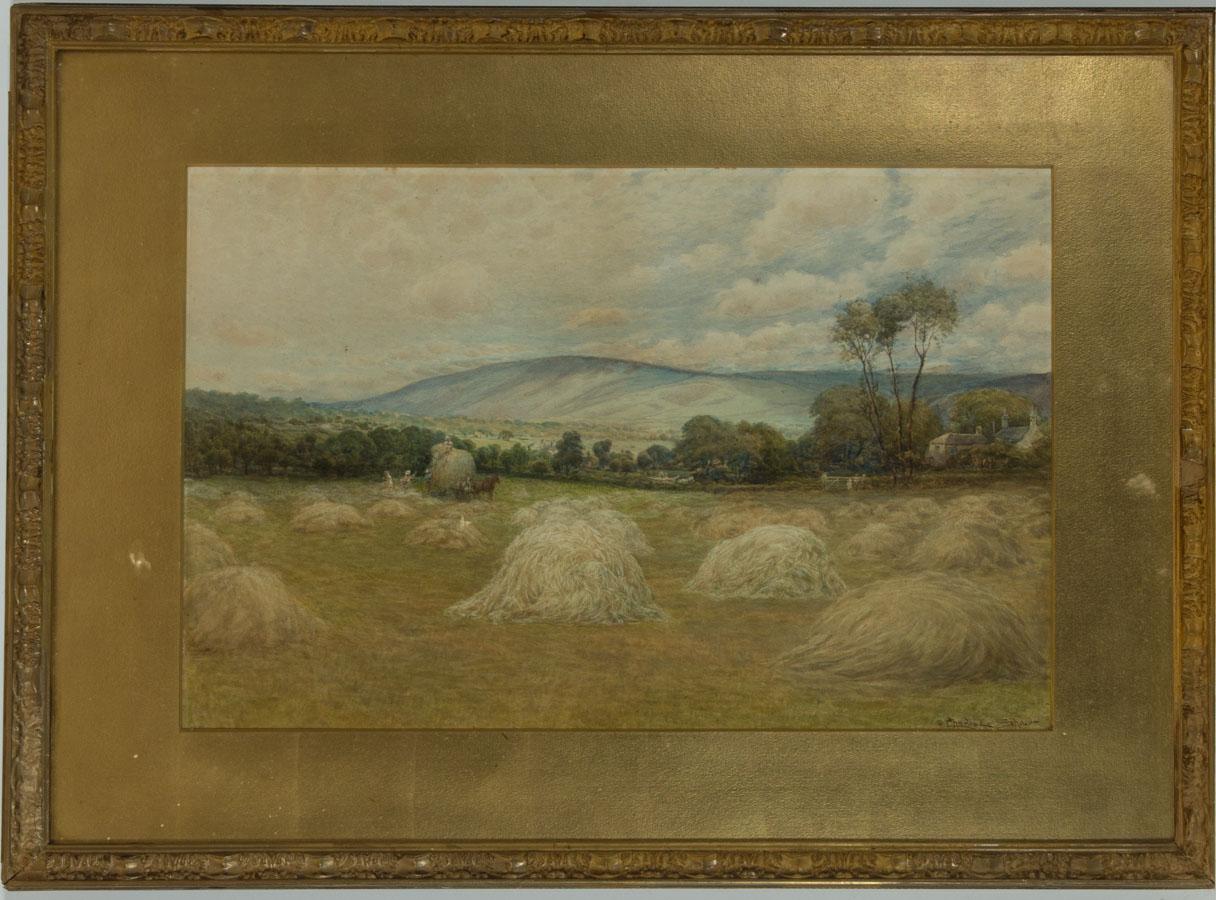 Unknown Landscape Art – Charles E. Shaw (1866-1951) – feines Aquarell des frühen 20. Jahrhunderts, Lancaster