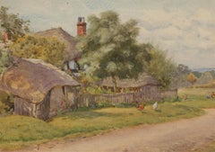 Walter Bothams (1851-1920)  - Spätes 19. Jahrhundert Aquarell, Eine ländliche Idyll